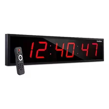 Ivation Jid0160tred Digital Clock, Led, Rectangle, 60" W, Red