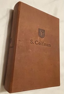 RARE! S. Coffman Large Watch Box Leather BOOK STYLE Inner & Outer Box ONLY NOS