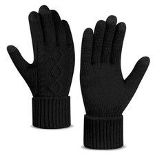 Gloves for Women - Premium Winter Gloves with Touchscreen Fingers, Warm Black