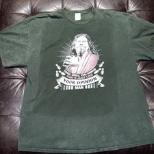 Vintage The Big Lebowski The Dude Opinion Man Movie Shirt Adult XXL