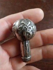 POMMEAU DE CANNE ANCIEN EN ARGENT OMBRELLE FIN XIXeS HAUTEUR 5 CM A REMONTER
