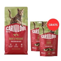 Carnilove Active Sterilised Trockenfutter Ente 6 Kg + Crunchy Snack Duck 2X50G
