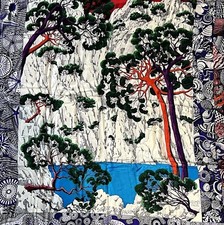 Hermes Shawl Scarf Sieste Au Paradis Stole Aline Honore Cashmere Silk Auth 140cm