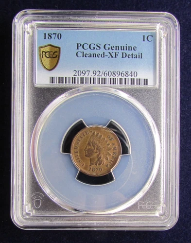 1870 Indian Cent PCGS XF Details (Cleaned)