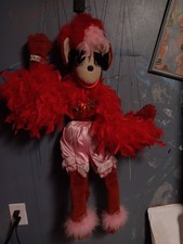 Vintage Dancing Female Marionette Professional Bob Brown Monkey 