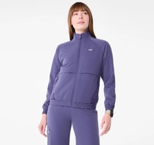 Figs Sydney Scrub Jacket Large Ceil Purple Technical Collection Stretch Boxy