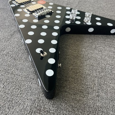 Randy Rhoads Electric Guitar FR Bridge Black&White Polka Dots Chrome free ship