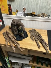 Vintage 1998 Paper Magic Group Tree Goblin Realistic Mask Amd Gloves