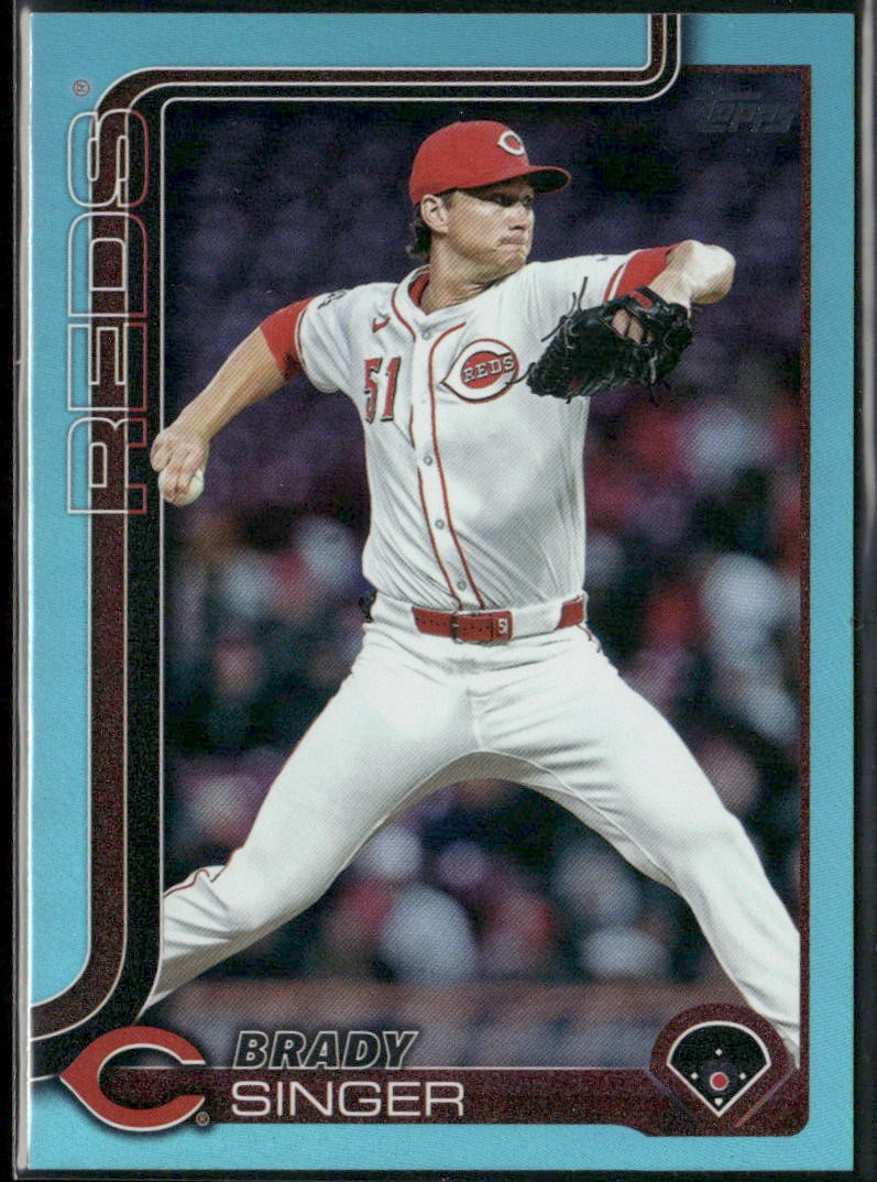 Brady Singer 2025 Topps Update Aqua Foil #US344 Reds
