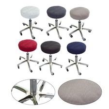 Housse de chaise ronde avec design extensible protège contre les taches et les