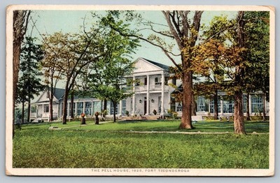 Vintage Pell House 1825 Fort Ticonderoga NY Linen Postcard