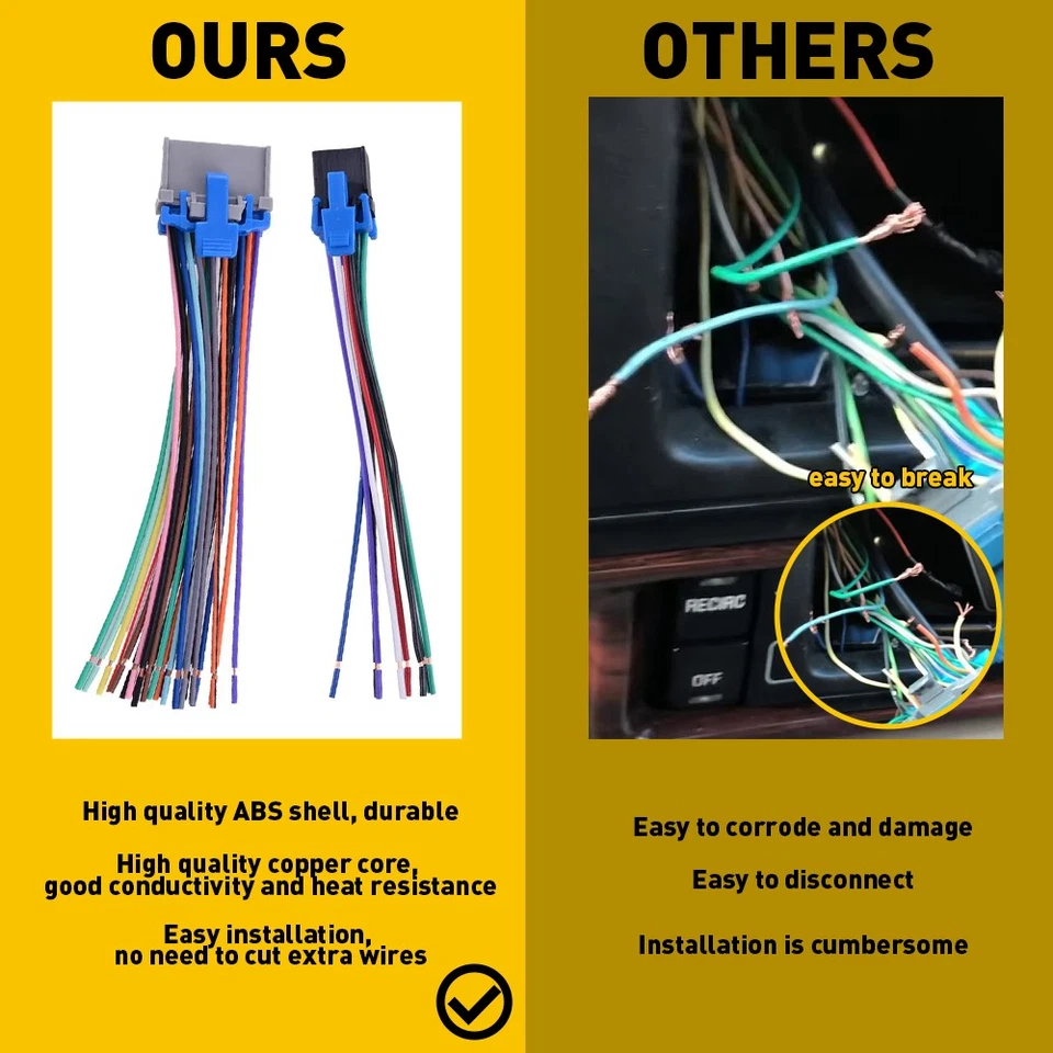 Arnés de cableado estéreo de radio de CD de fábrica para GMC 2002-up Foto 3 de 4