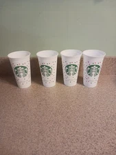 Starbucks Hot / Cold - Reusable 16 oz cup X4 Dishwasher / Microwave safe NO LIDS