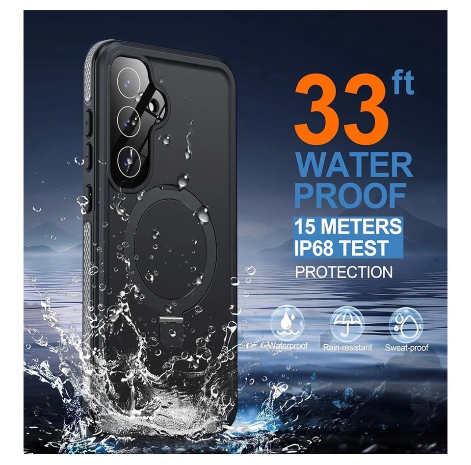 Funda Magnética y Soporte para Samsung Galaxy S25 Impermeable [Protector de Pantalla Incorporada Foto 2 de 4