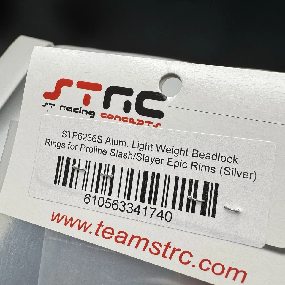 Silver Aluminum Beadlock Rings (2) Slash Slayer ST Racing Concepts SPTSTP6236S - Image 2 of 4