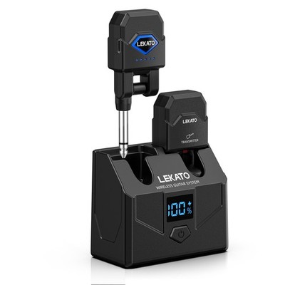 LEKATO  2.4GHz Wireless Guitar Transmitter Receiver System with Charging Box