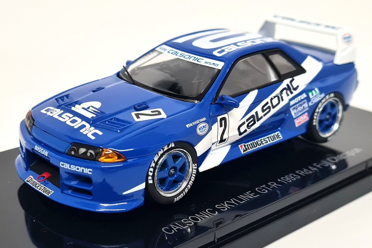 ミニカー EBBRO CALSONIC SKYLINE GTR 1993 Ebbro 1/43 Nissan Skyline GT-R R32 Fuji Champion Calsonic