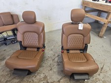 2018-2021 Infiniti Qx80 Pair Of Rear Bucket Seats Brown Leather 2nd Row Seats