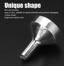 1 One Aluminum Perfume Funnel Spice Funnel Mini Silver Powder Tiny Metal Funnel