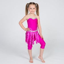 Girl's Custom Bright Pink Dance Costume for Jazz, Acro, Musical Theater size 5-7