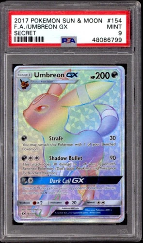 Pokemon Sun & Moon Umbreon GX 154/149 PSA 9
