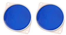 2 Pack 3-1/4" Blue Reflector for Driveway Marker Safety Visibility cdrf-3b