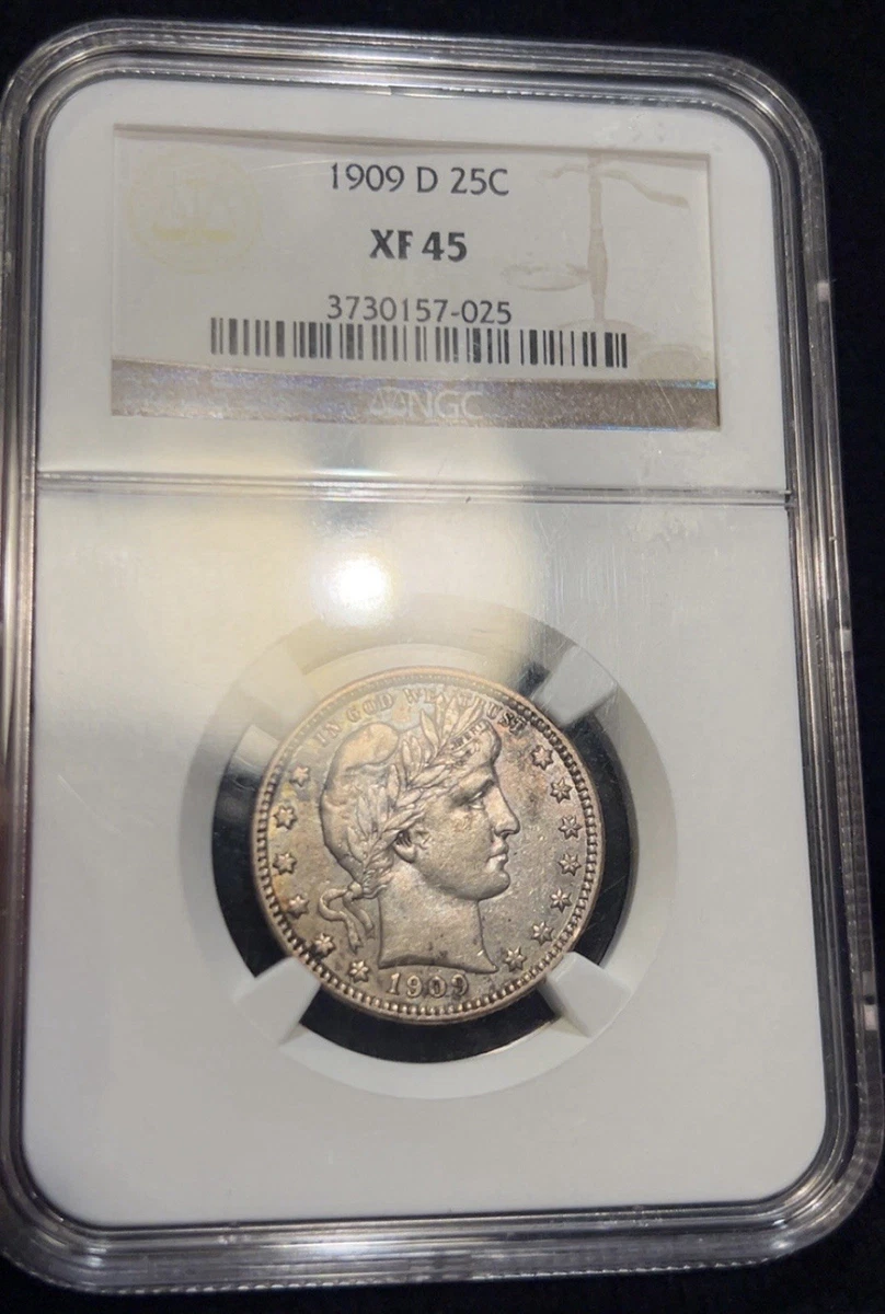 【希少年/115年前】1909年 アメリカ バーバークォーター 25セント銀貨 25+ 1909 Year Barber Quarters (1892-1916) for sale | Updated Oct 2026