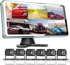 6 Channel Dash Cam 6CH Backup Camera | 10.36" Touch Screen