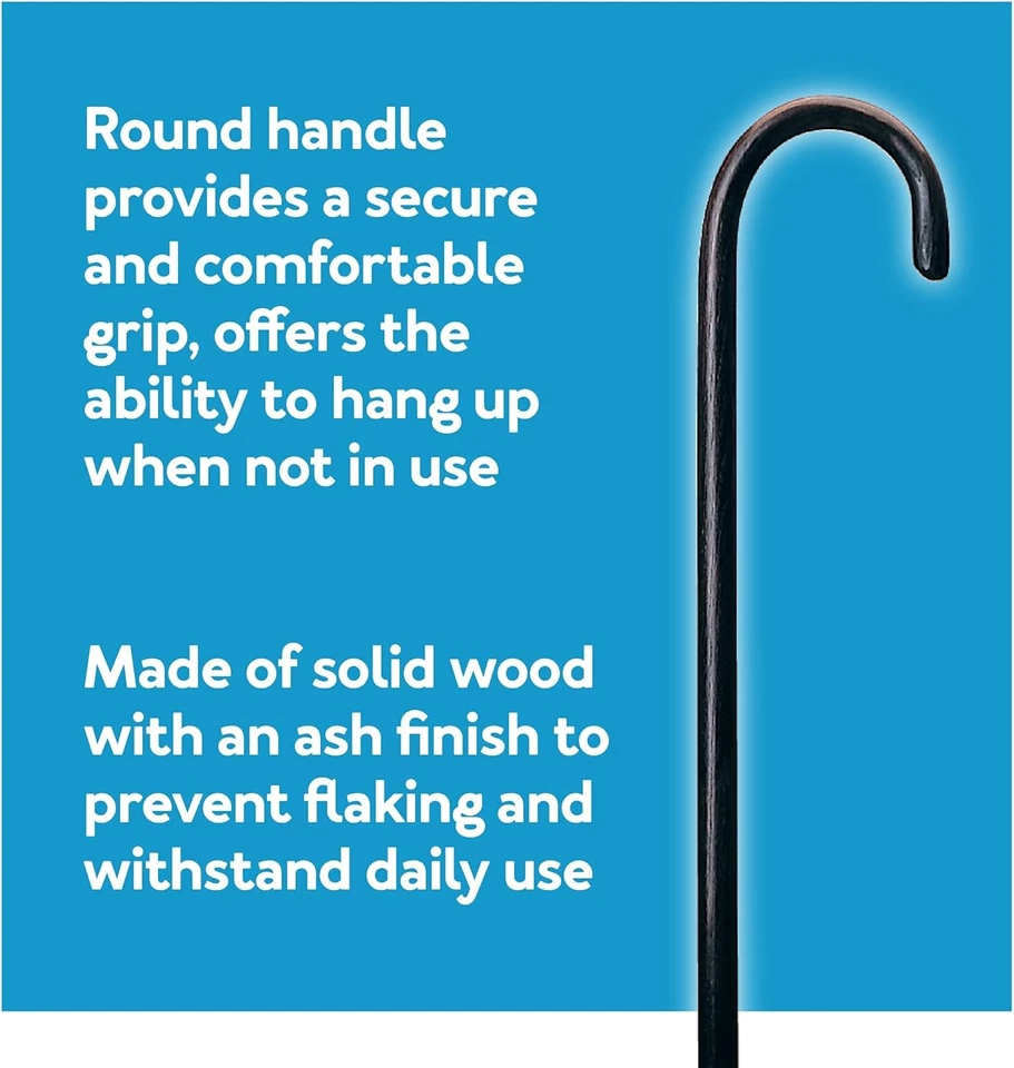 Bastón de madera maciza CAREX - Bastones de madera para hombres y mujeres con 250 transparentes Foto 4 de 4