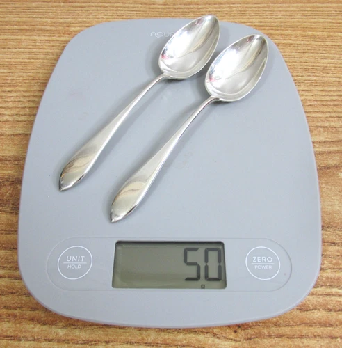 GORHAM STERLING TEASPOONS 5 3/4" SET OF 2 SPOONS 50g NO MONOGRAMS