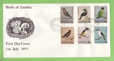 Zambia 1977 Birds set on First Day Cover