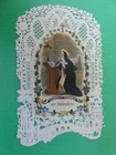 pious image lace scissor very finely worked Saint Therese