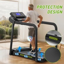 Walking Treadmill for Seniors with Extended Handrails & Deck APP Control 300 LBS 13