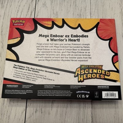 Pokemon TCG: ME Ascended Heroes Mega Emboar EX Factory Sealed Box