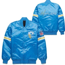 Men's Varsity  Chargers NFL Classic Satin Jacket Embroidery logos