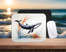 Whale themed neoprene PC/laptop Mouse Pad, CHOICE, FREE shipping, gifts, ocean