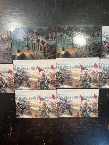 Lote de 10 tarjetas promocionales The Civil War Art of Mort Kunstler recuerdo coleccionables 1996 - Imagen 3 de 4