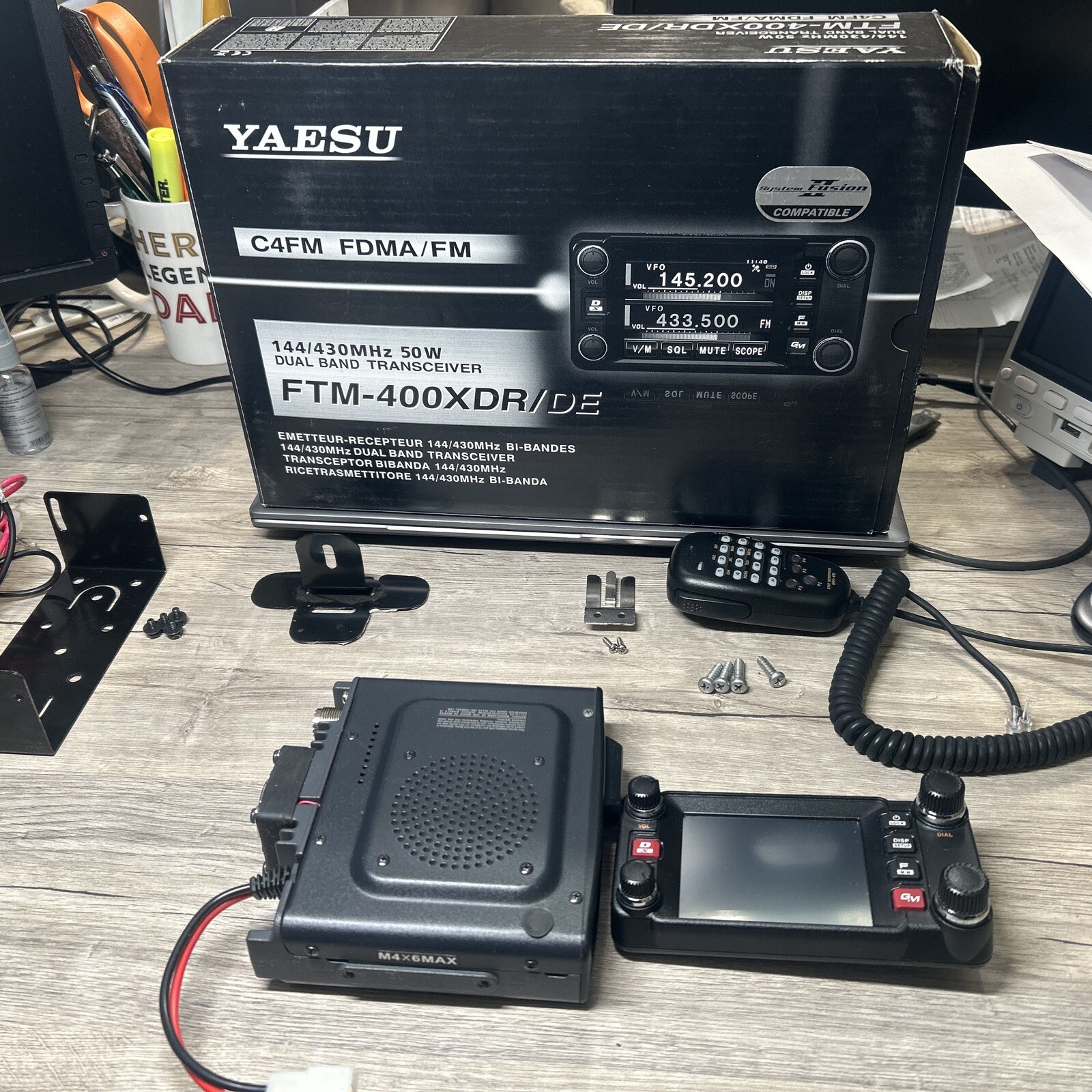 Yaesu FTM400DR Dual Band Transceiver Black Including Diamond antenna