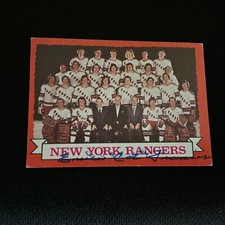 Autographed  1973-74 Topps  team by EMILE CAT FRANCIS      . HOF        #J-1