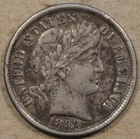 1899 Barber Dime 10c VF-XF as Pictured r