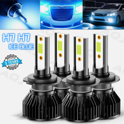 For Hyundai Sonata 2011-2014 Blue LED Headlight High Low Beam Combo 4 Bulbs Kit