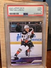 2023 Upper Deck Tristan Luneau Young Guns! PSA Mint 9! #480 Anaheim Ducks