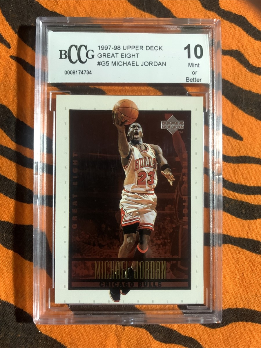 Michael Jordan 1997-98 UPPER DECK Great Eight /800 Graded BCCG 10 