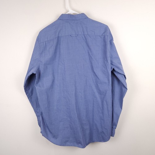 Vince Shirt Mens XL Extra Large Blue Button Down Cotton Long Sleeve Pocket - Picture 2 of 11