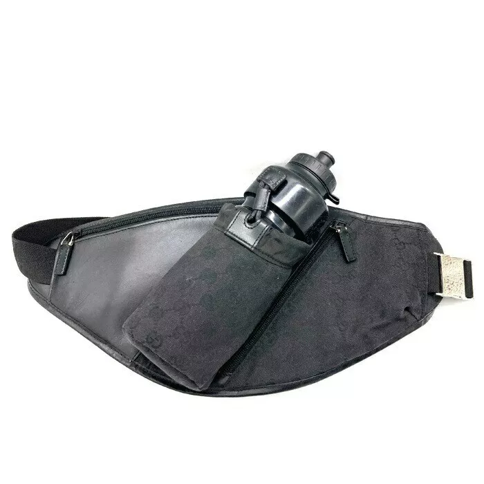 Gucci Body Bag Taille 018 1611 avec Bouteille Nylon Cuir Noir