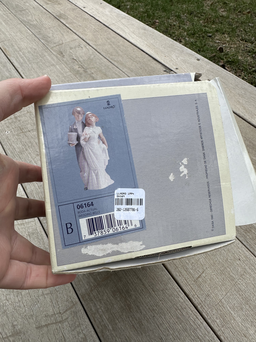 Vintage LLadro Wedding Bells Figurine, Original Box, Mint