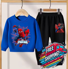 Spiderman Kids Sweatshirt Tops Pants Hoodie Jumper Pullover 2PCS Outfits