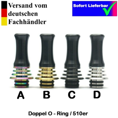 DripTip 510er Mundstück Verdampfer Long DripTip MTL Edel Exklusiv