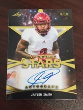 2019 Leaf Ultimate Future Star Auto Gold Jaylen Smith Louisville Rookie #'d 8/10