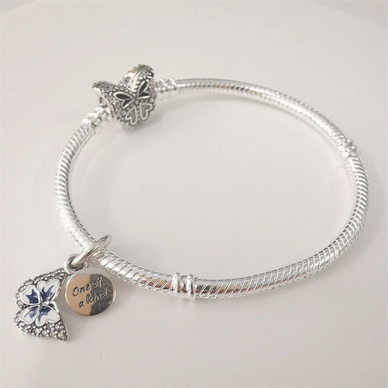 PANDORA Blue Butterfly Dangle Charm and Bracelet Gift Set S925 ALE - Image 3 of 4
